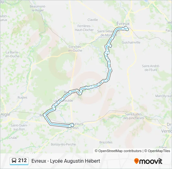 212 Bus Line Map