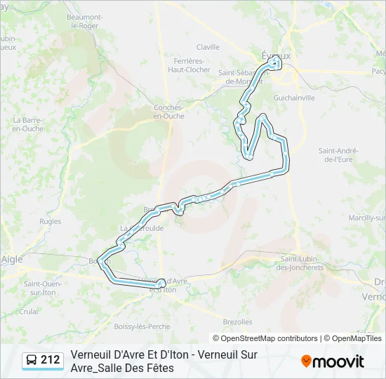 212 Bus Line Map