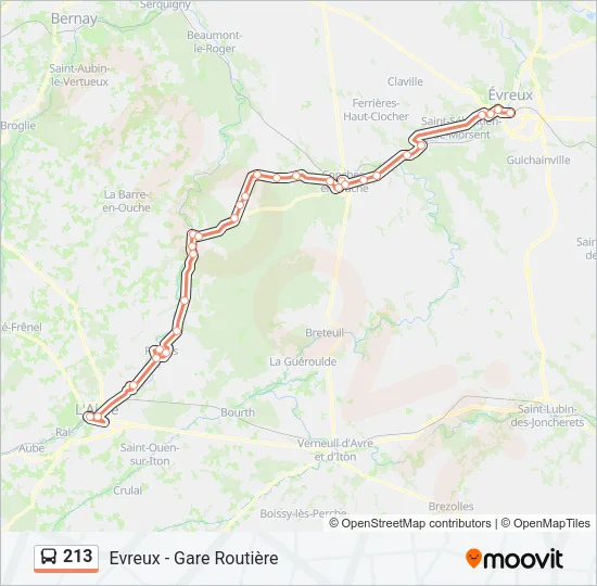 213 Bus Line Map