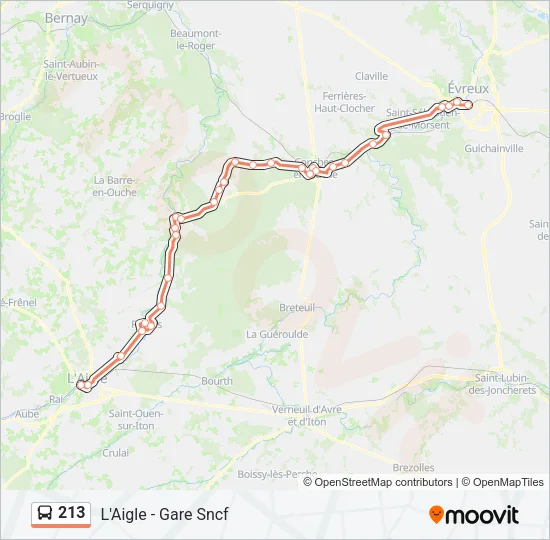 213 Bus Line Map