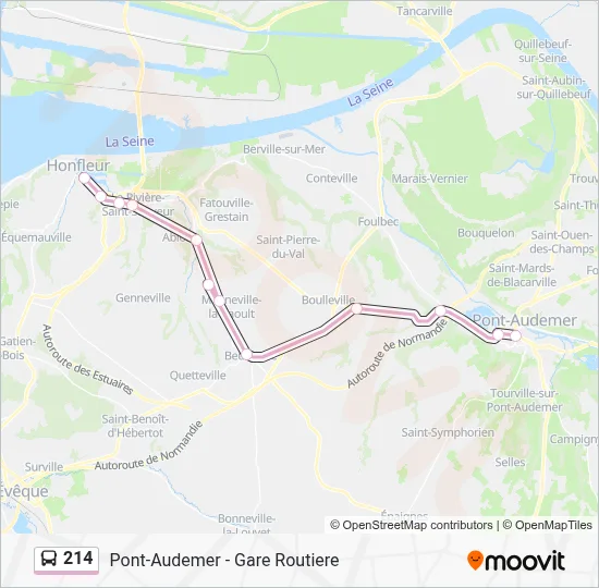 214 Bus Line Map