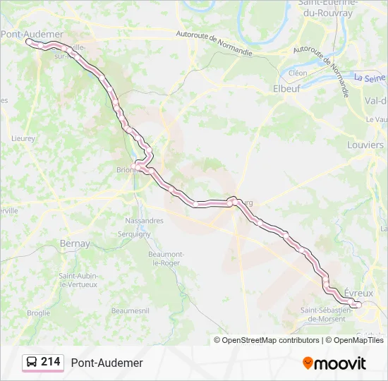 214 Bus Line Map