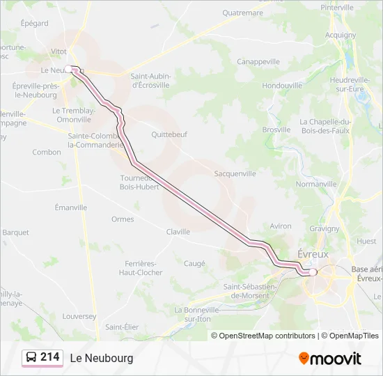 214 Bus Line Map