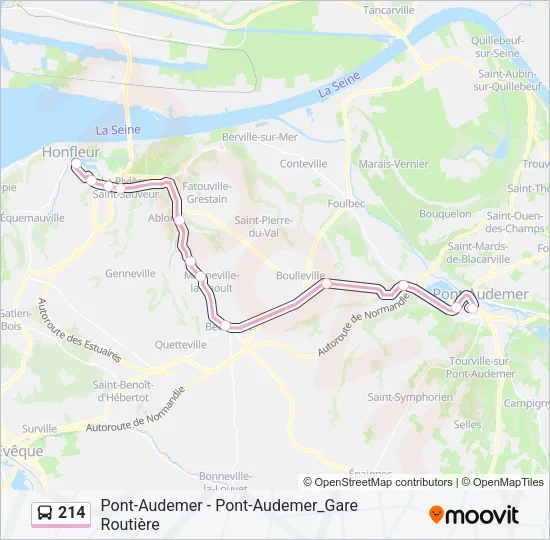 214 Bus Line Map