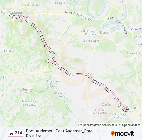 214 Bus Line Map