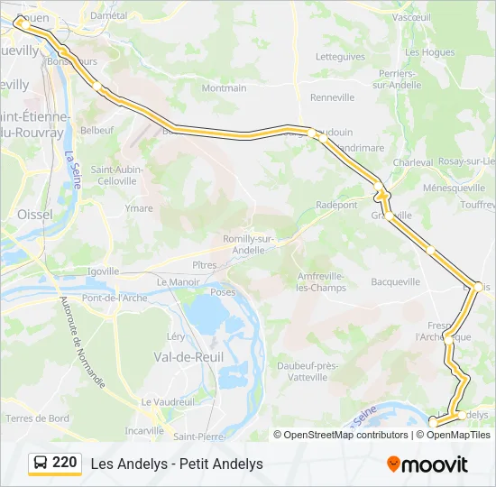 220 Bus Line Map