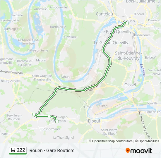 222 Bus Line Map