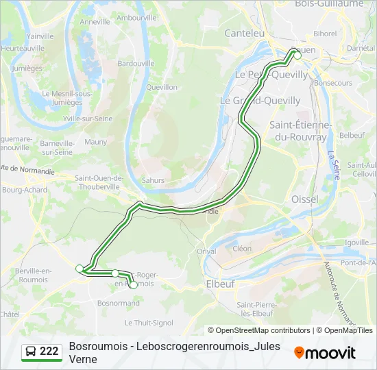222 Bus Line Map
