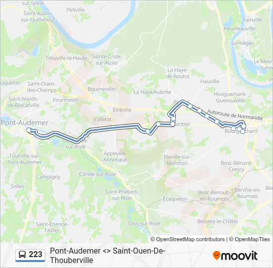 223 Bus Line Map