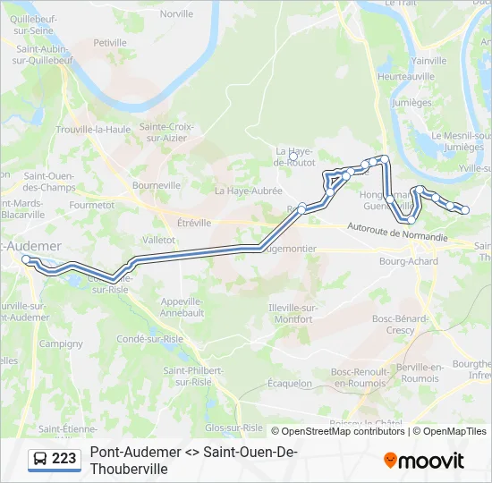 223 Bus Line Map