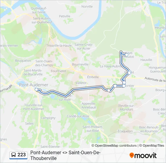223 Bus Line Map