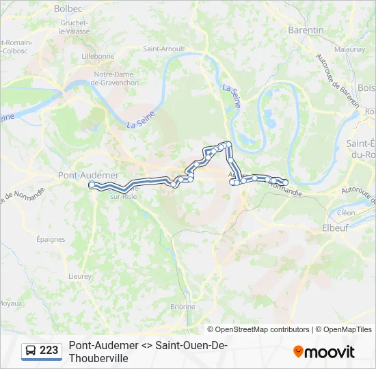 223 Bus Line Map