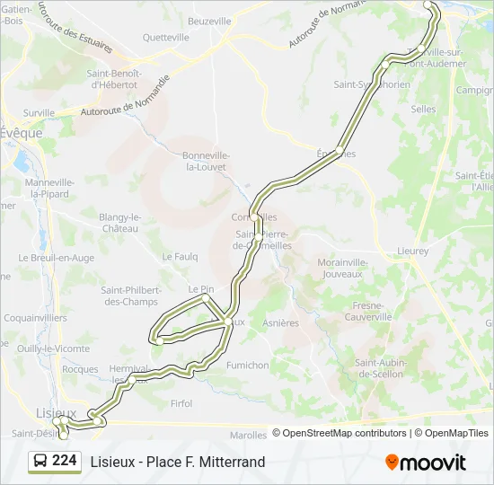 224 Bus Line Map