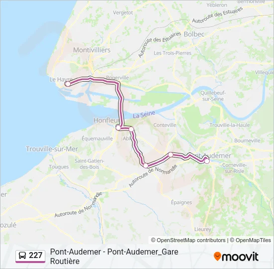 227 Bus Line Map