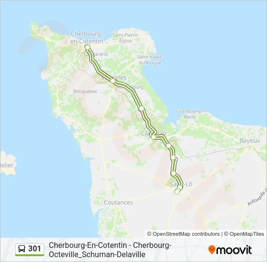 301 Bus Line Map