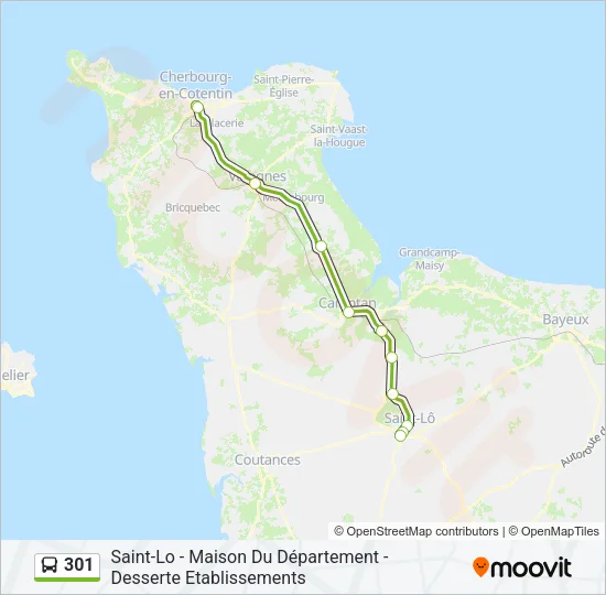 301 Bus Line Map
