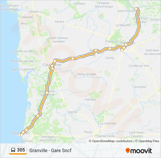 305 Bus Line Map