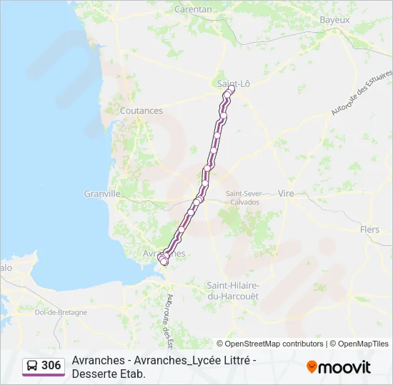306 Bus Line Map