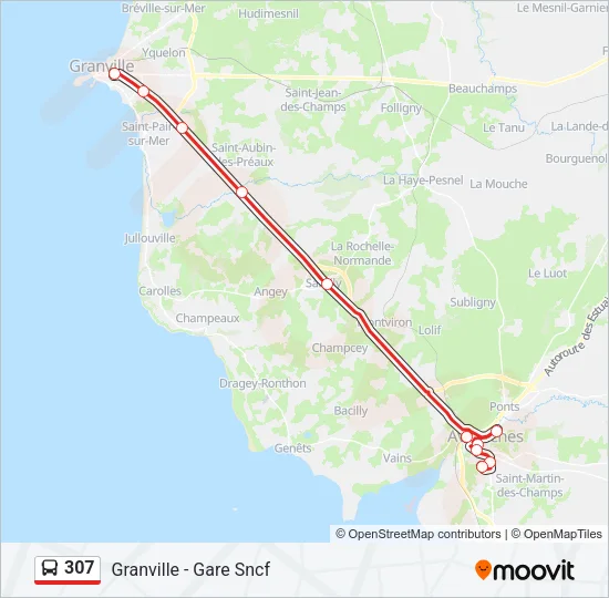 307 Bus Line Map
