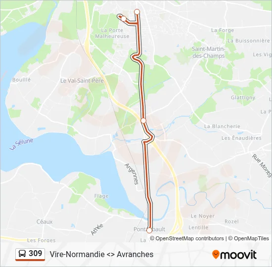 309 Bus Line Map