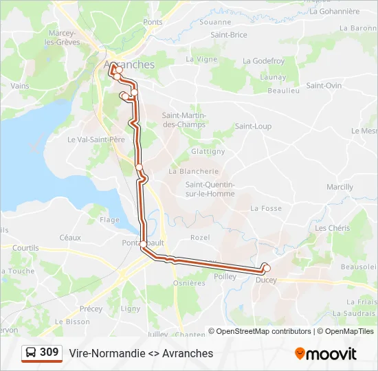 309 Bus Line Map