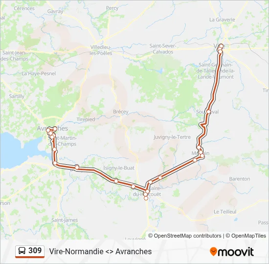 309 Bus Line Map