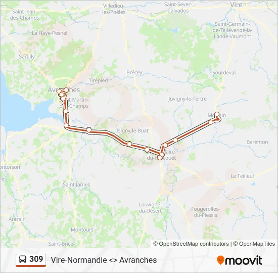 309 Bus Line Map