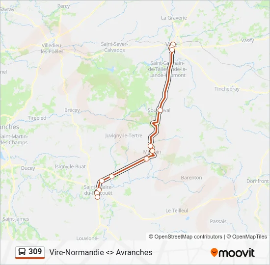 309 Bus Line Map