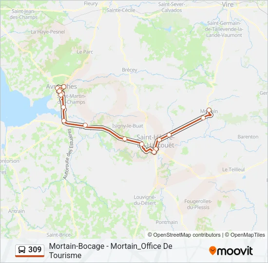 309 Bus Line Map