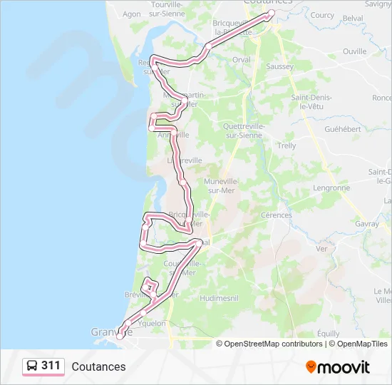 311 Bus Line Map