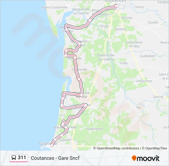 311 Bus Line Map