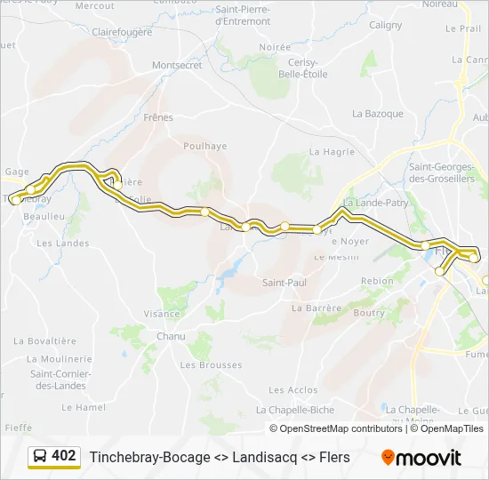 402 Bus Line Map