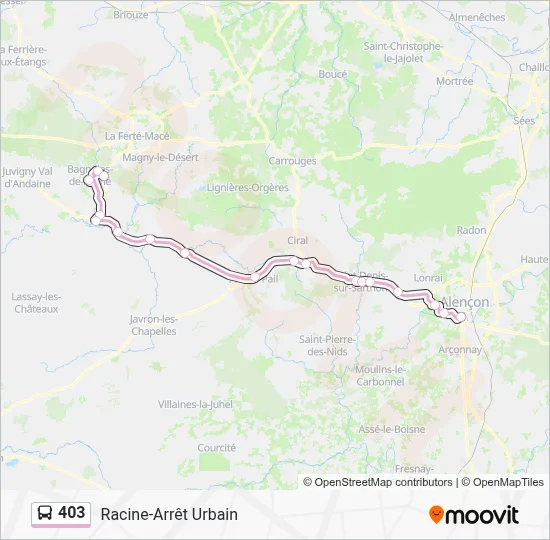 Mapa de 403 de autobús