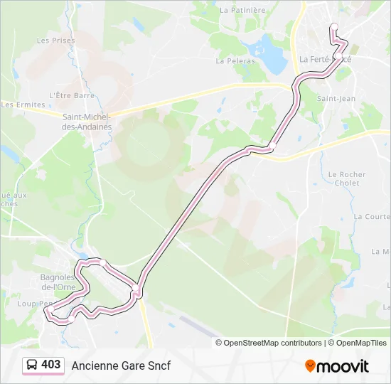 Mapa de 403 de autobús