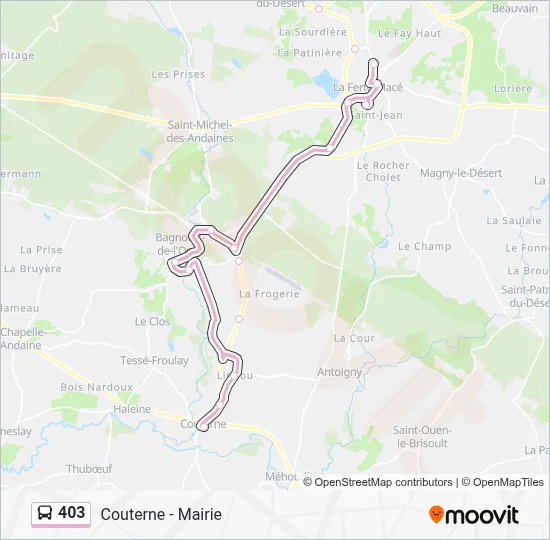 Plan de la ligne 403 de bus