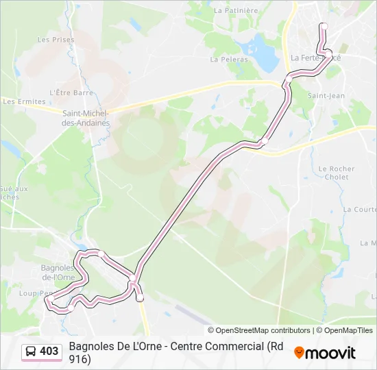 Plan de la ligne 403 de bus