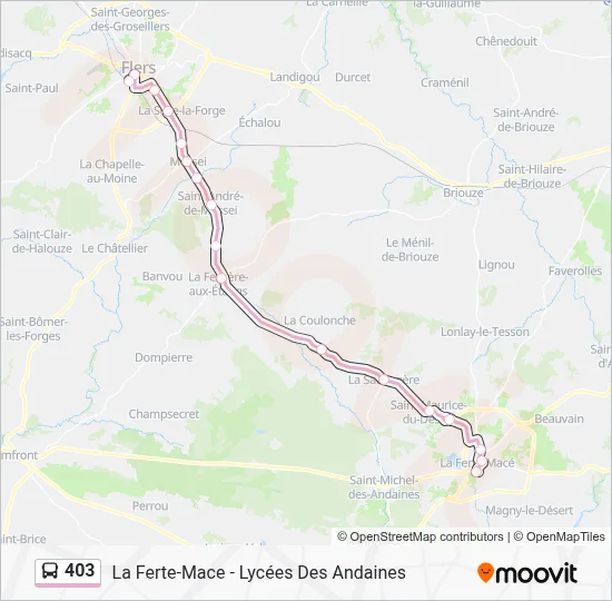 Mapa de 403 de autobús
