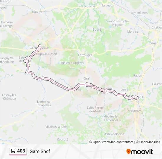 Mapa de 403 de autobús