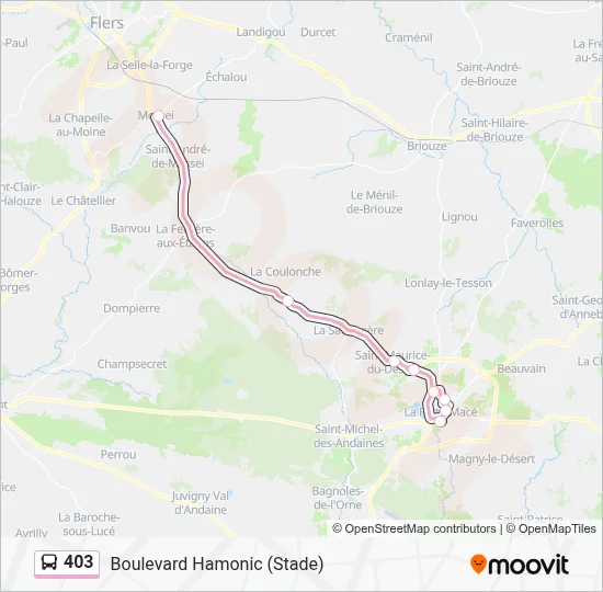 Mapa de 403 de autobús