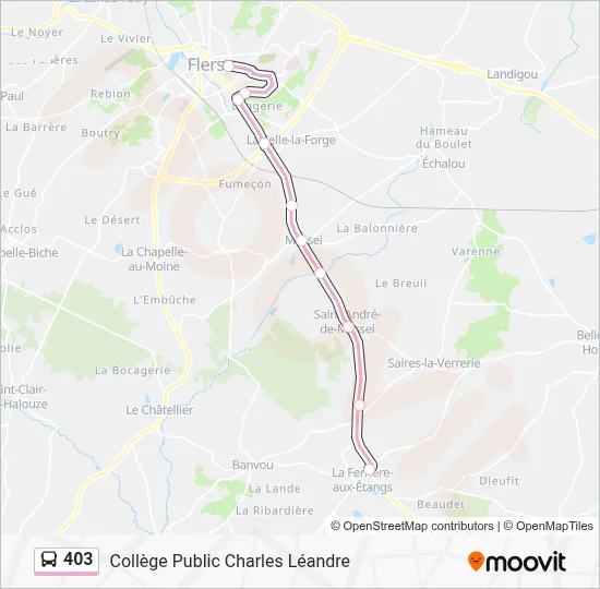 Plan de la ligne 403 de bus