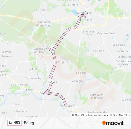 Mapa de 403 de autobús