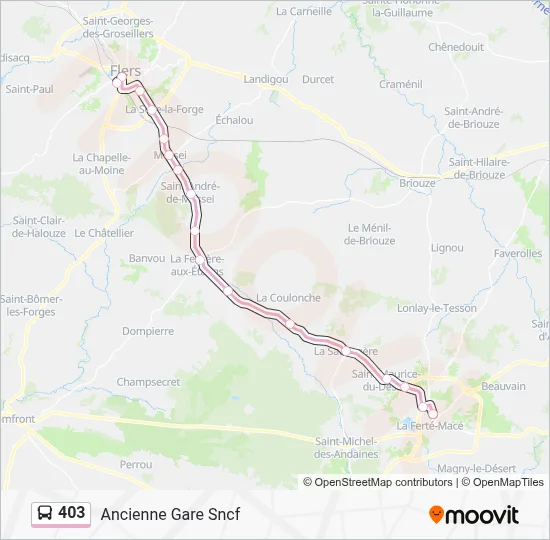 Mapa de 403 de autobús