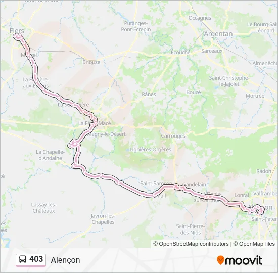 403 Bus Line Map