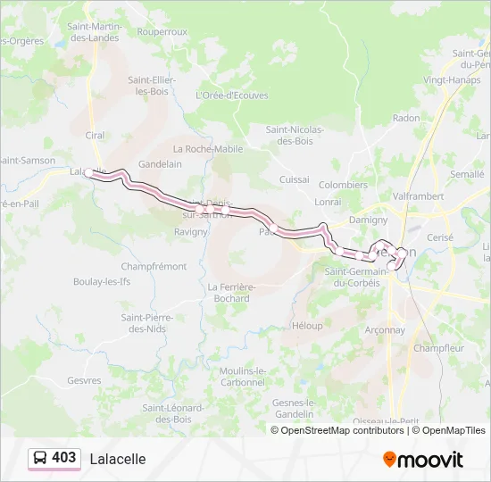403 Bus Line Map