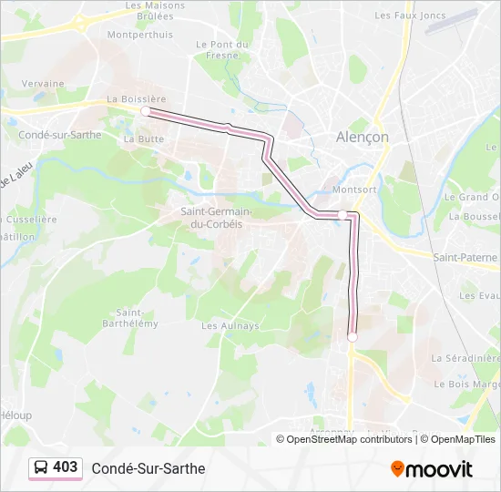 403 Bus Line Map