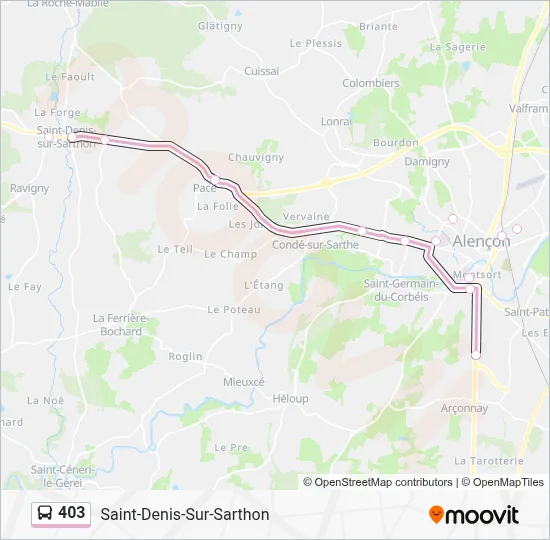 403 Bus Line Map