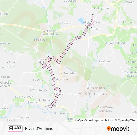 403 Bus Line Map