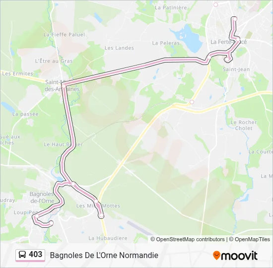 Plan de la ligne 403 de bus
