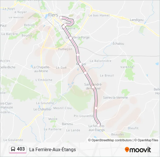 403 Bus Line Map