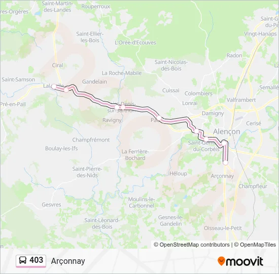 403 Bus Line Map